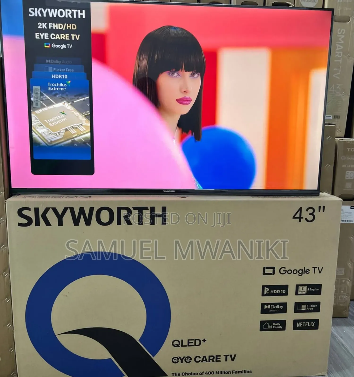 Skyworth 43" Qled Smart Google Tv
Latest Model Frameless Screen Hdr10