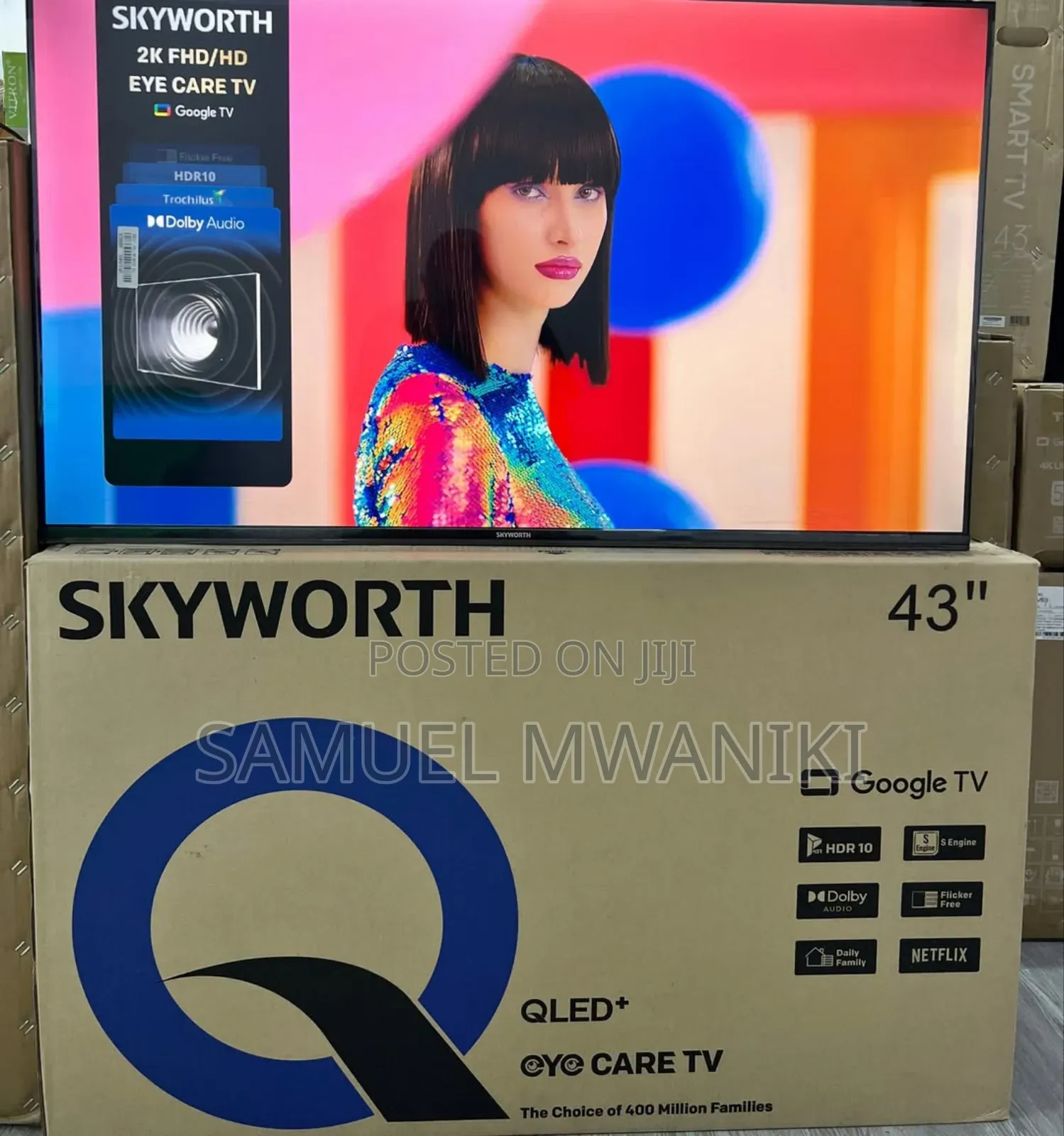 Skyworth 43" Qled Smart Google Tv
Latest Model Frameless Screen Hdr10