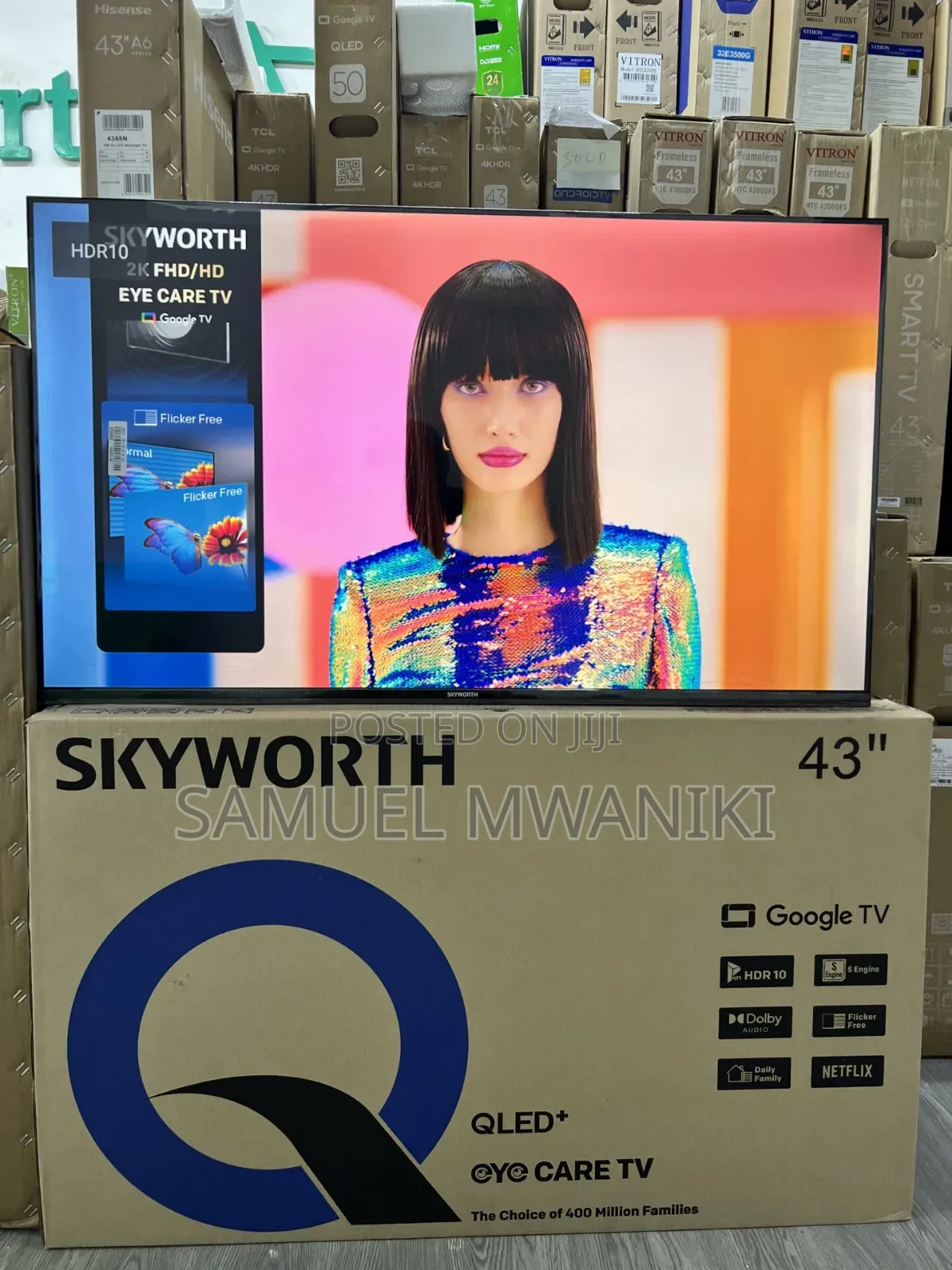 Skyworth 43" Qled Smart Google Tv
Latest Model Frameless Screen Hdr10