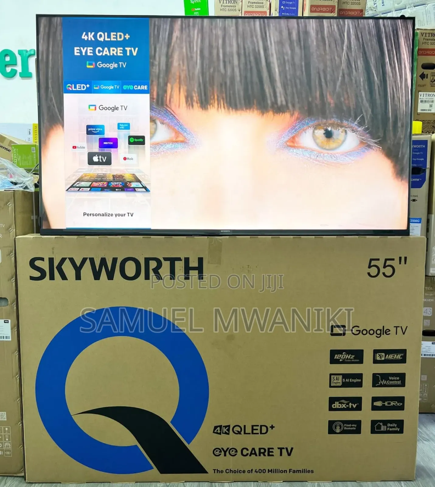 Skyworth 55′′ Qled Google Smart Tv Frameless Bluetooth 5.0 Hdr10+