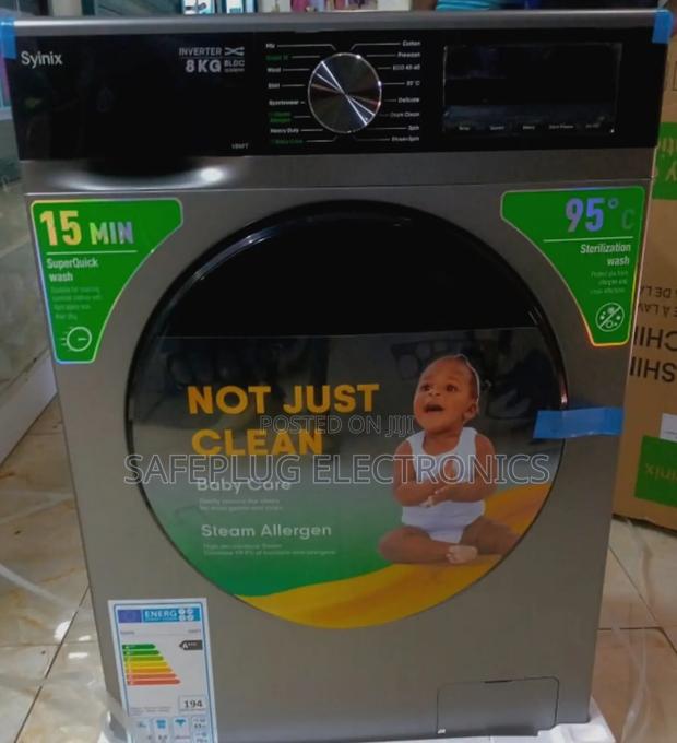 Syinix 8kg Washing Machine Front Load New Model: V8wmft
- Low Noise