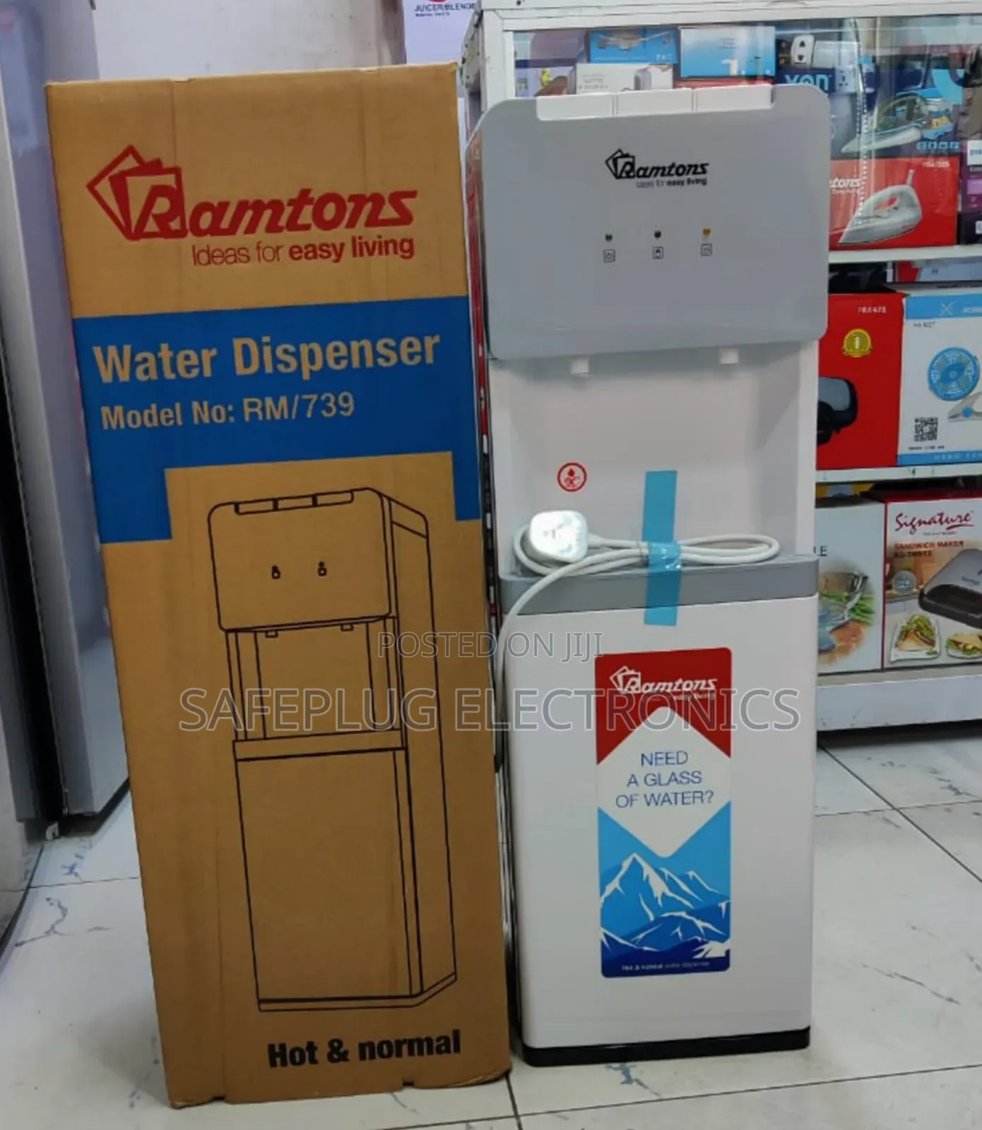 Ramtons Dispenser Hot and Normal Taps - Rm739, Top Loading