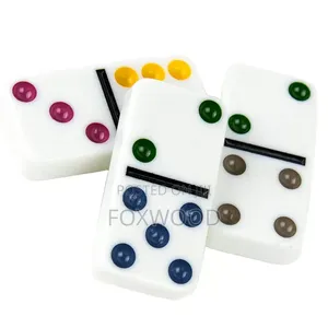 Dominos Game Set in Color Collectors Tin, 28 Dominoes