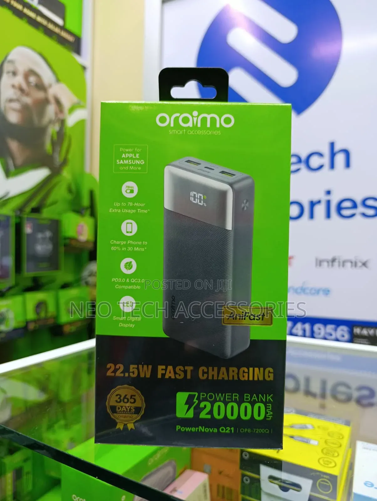 Oraimo Powernova Q21 20000 Mah, 22.5w With Smart Digital Display