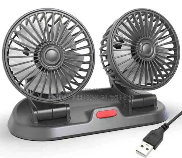 Double Head Mini Car Cooler Fan - thumbnail 2