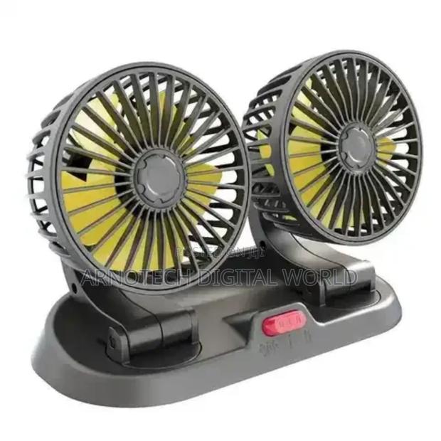 Double Head Mini Car Cooler Fan - thumbnail 3