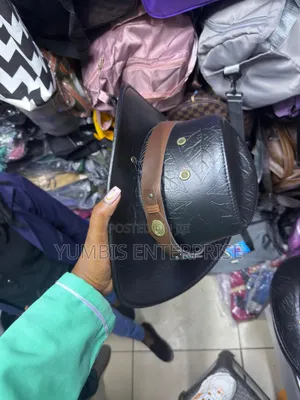 Black' Stylish Cowboy/Girl Unisex Leather Hats