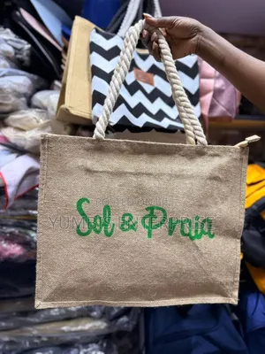Beach Summer Jute Bags Available With Zip a