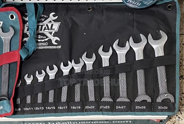 Fine Polished Total 12pcs Double Open End Spanner Set 6-32mm - main view