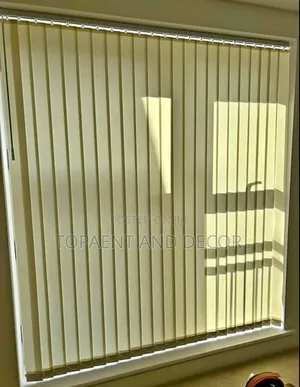 Elegant Beige Fabric Vertical Window Blinds