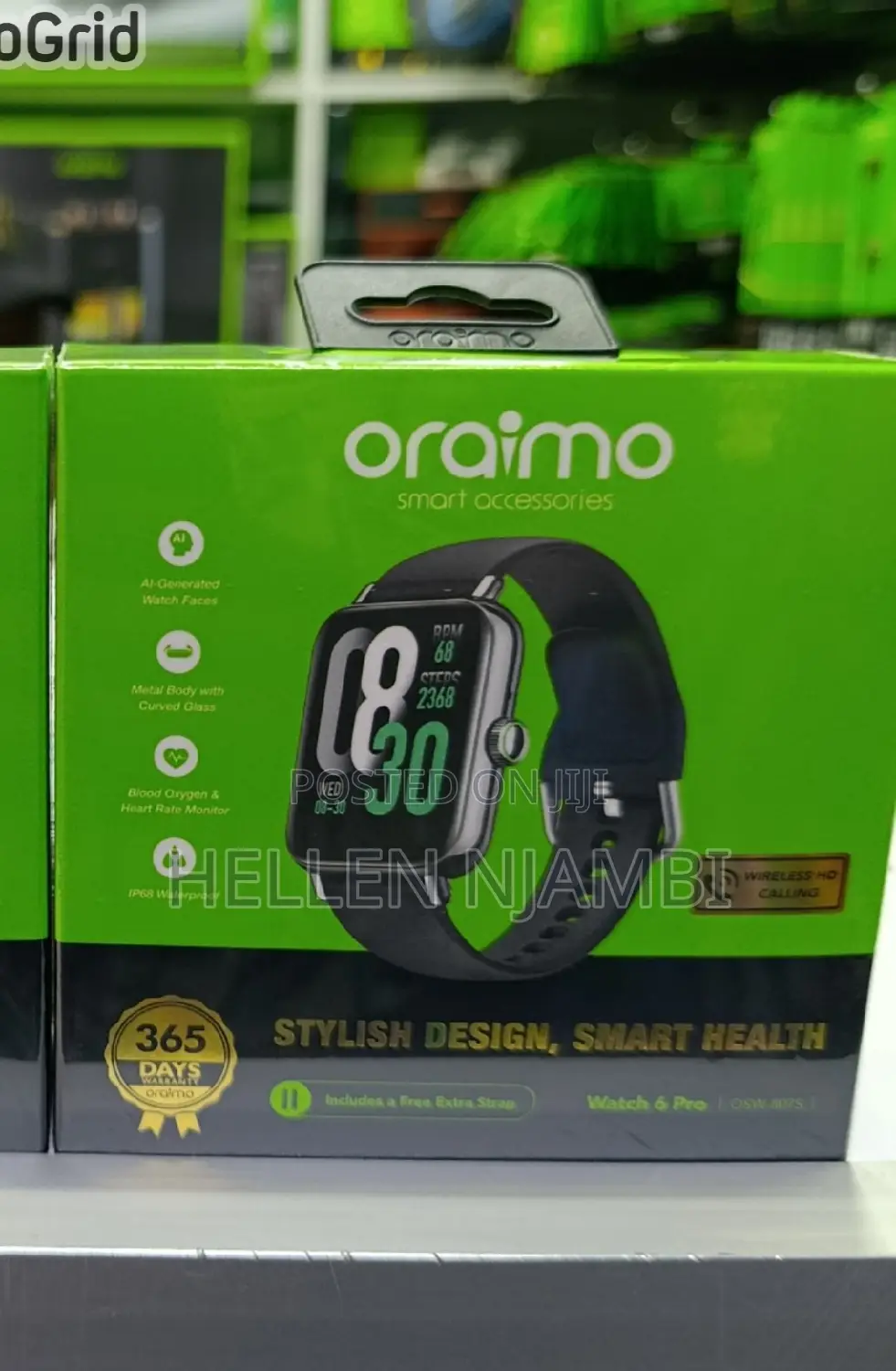 Oraimo Watch 6 Pro – 1.69" Curved Display, Ip68 Waterproof Smart Watch