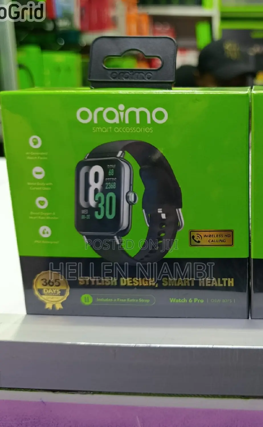 Oraimo Watch 6 Pro – 1.69" Curved Display, Ip68 Waterproof Smart Watch