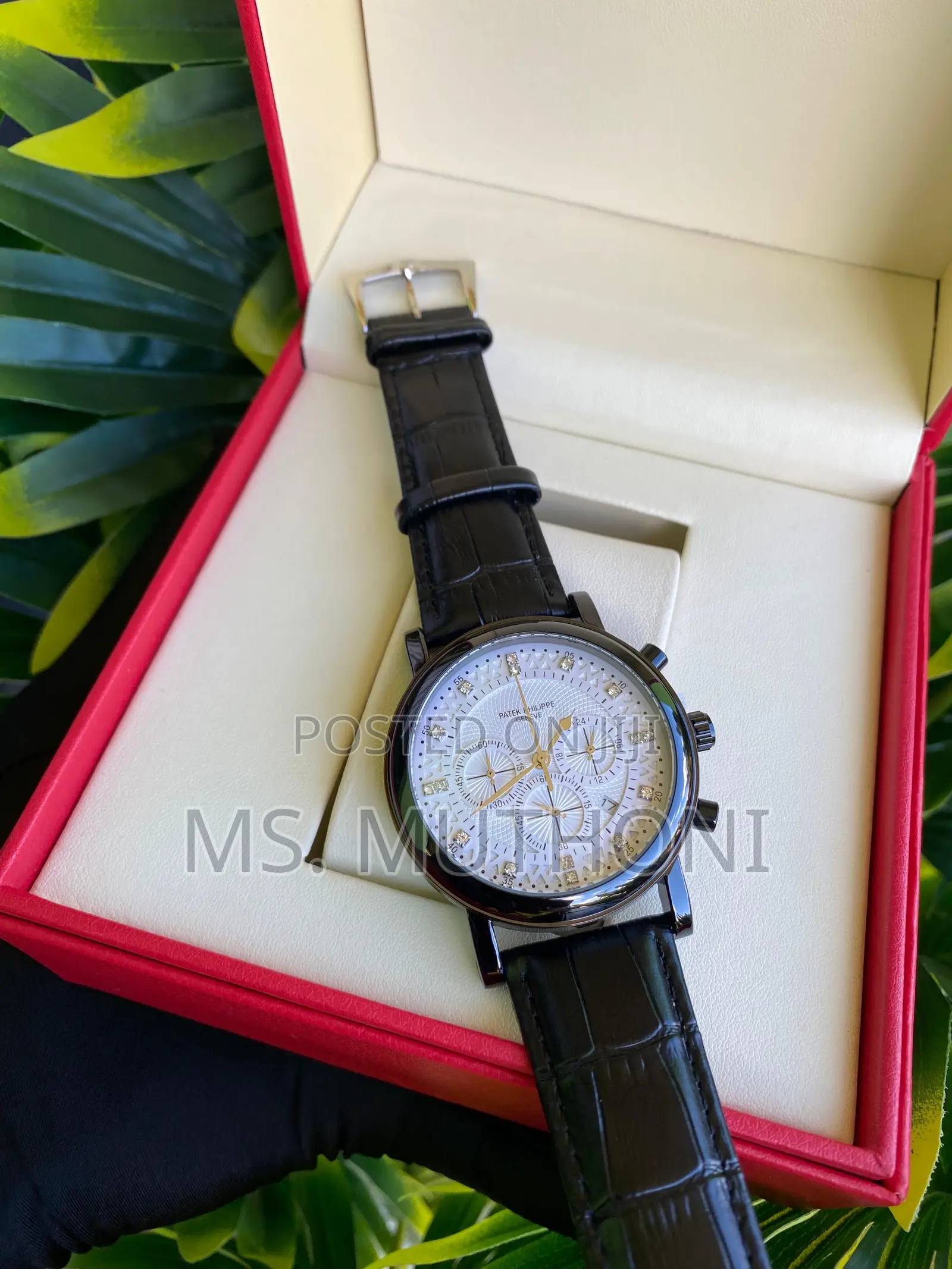 Leather Strap Patek Philippe Gents Watch
