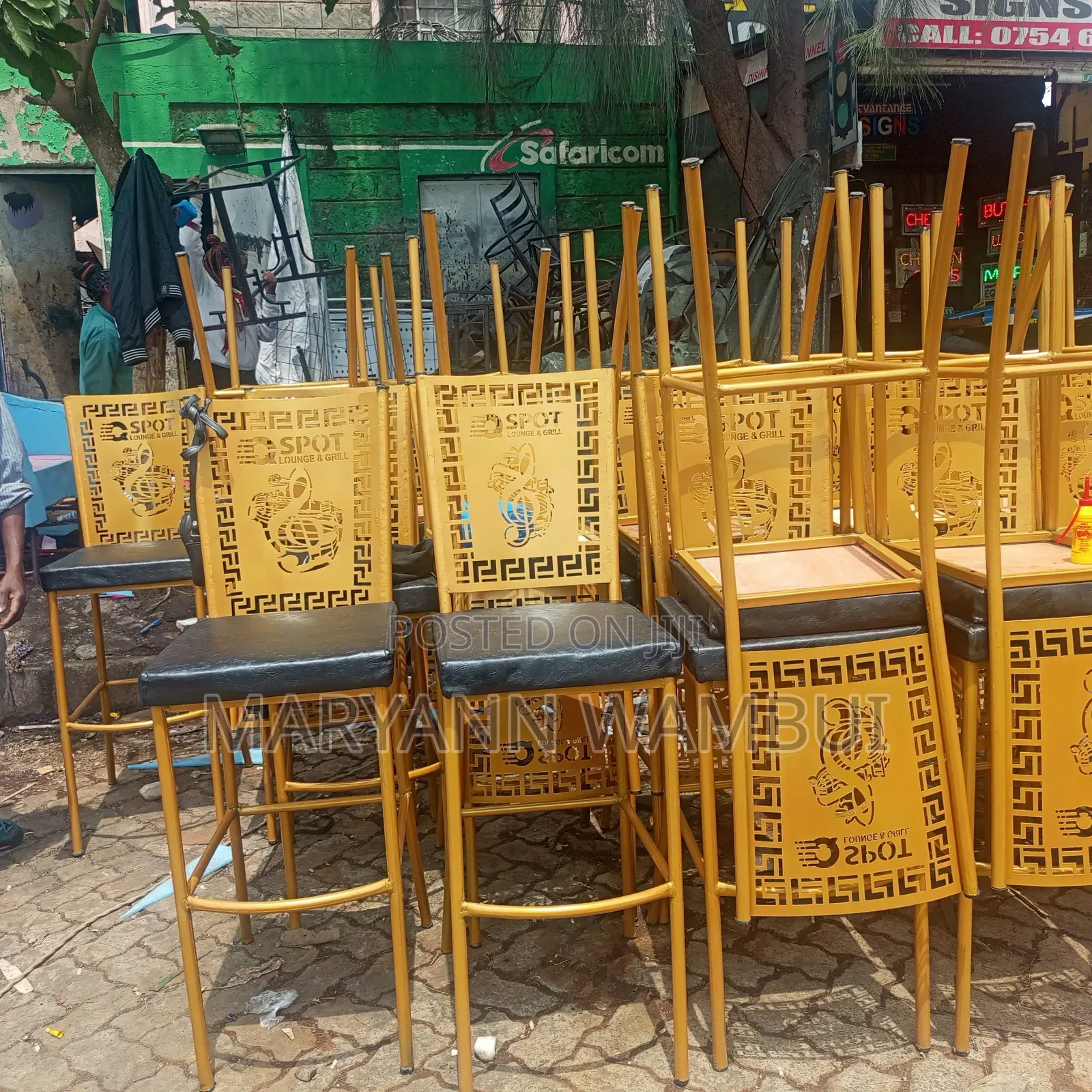 Gold Highstool for Club and Hotel