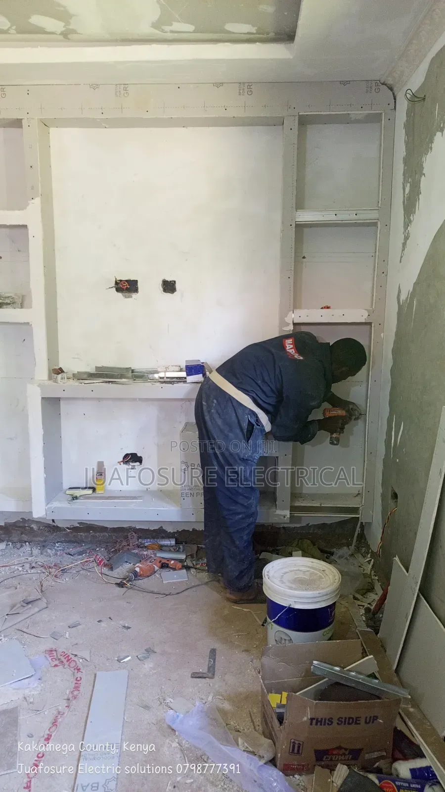 Gypsum Ceiling and Lights Decoction Space Elevation