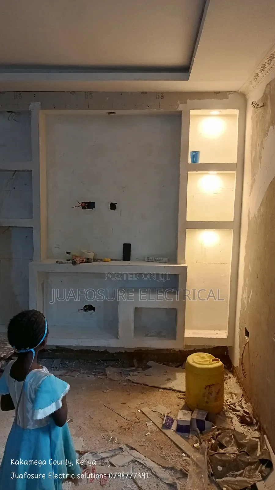 Gypsum Ceiling and Lights Decoction Space Elevation