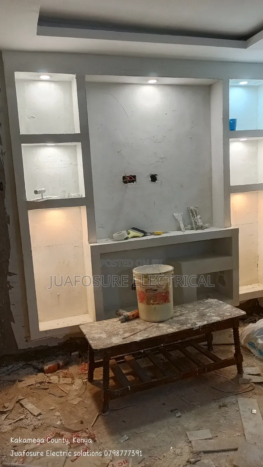 Gypsum Ceiling and Lights Decoction Space Elevation