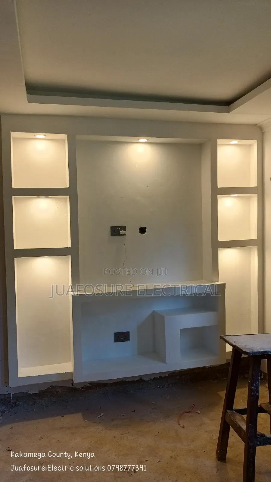 Gypsum Ceiling and Lights Decoction Space Elevation