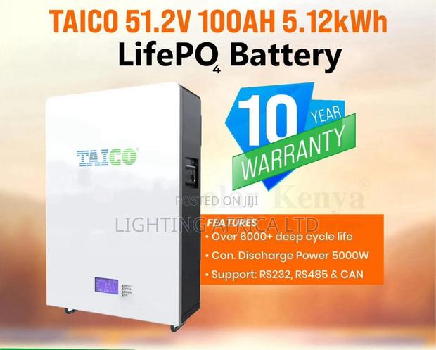 Taico 5.12kwh - 51.2v Lithium Battery 8000 Cycle 10 Years Warranty - main view