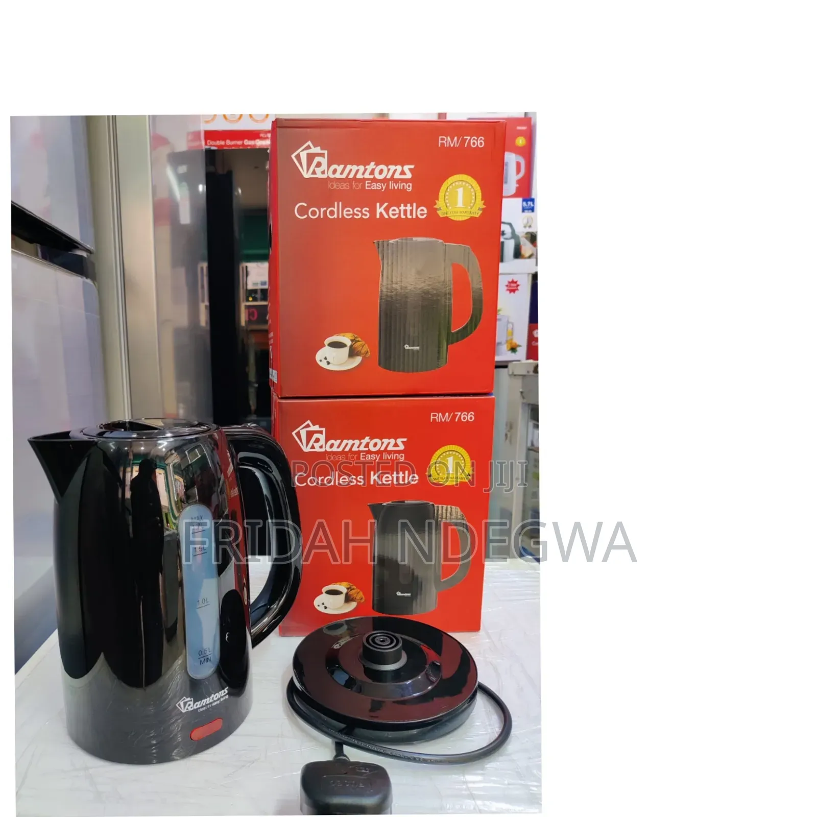 *Ramtons Kettle Cordless Black 1.7l Rm776*