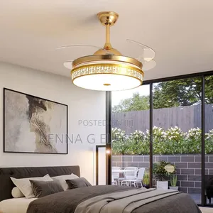 Ceiling Fan Invisible Blade Lamp Ceiling Fan 3color Ledlight