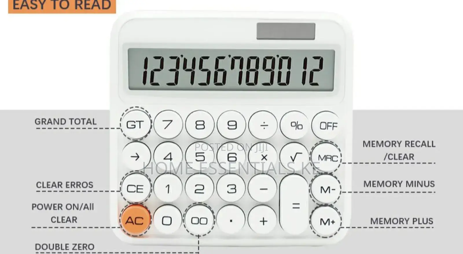 *12 Digit Solar Energy Calculator for Home, School, Office