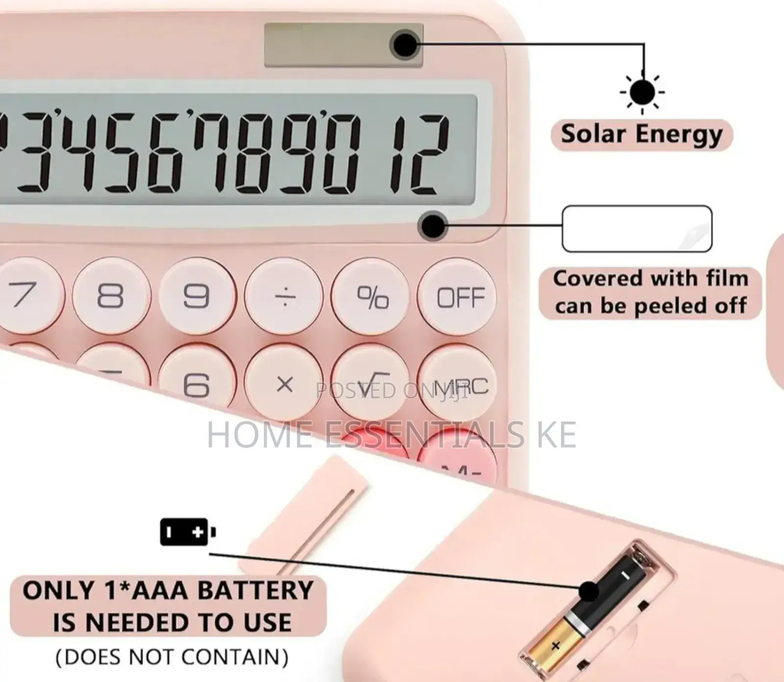 *12 Digit Solar Energy Calculator for Home, School, Office