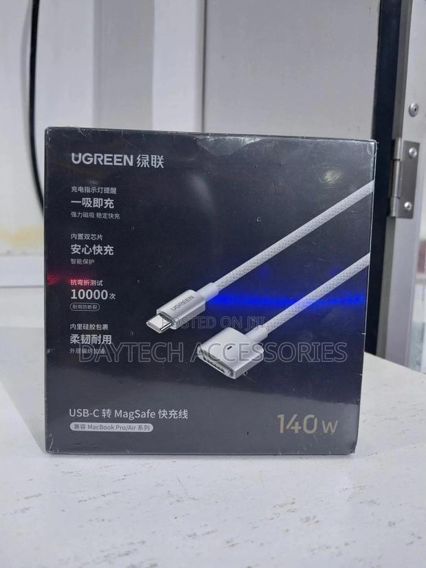 Ugreen 140w Usb-C to Magsafe 3 Charging Cable for Macbook Computers.