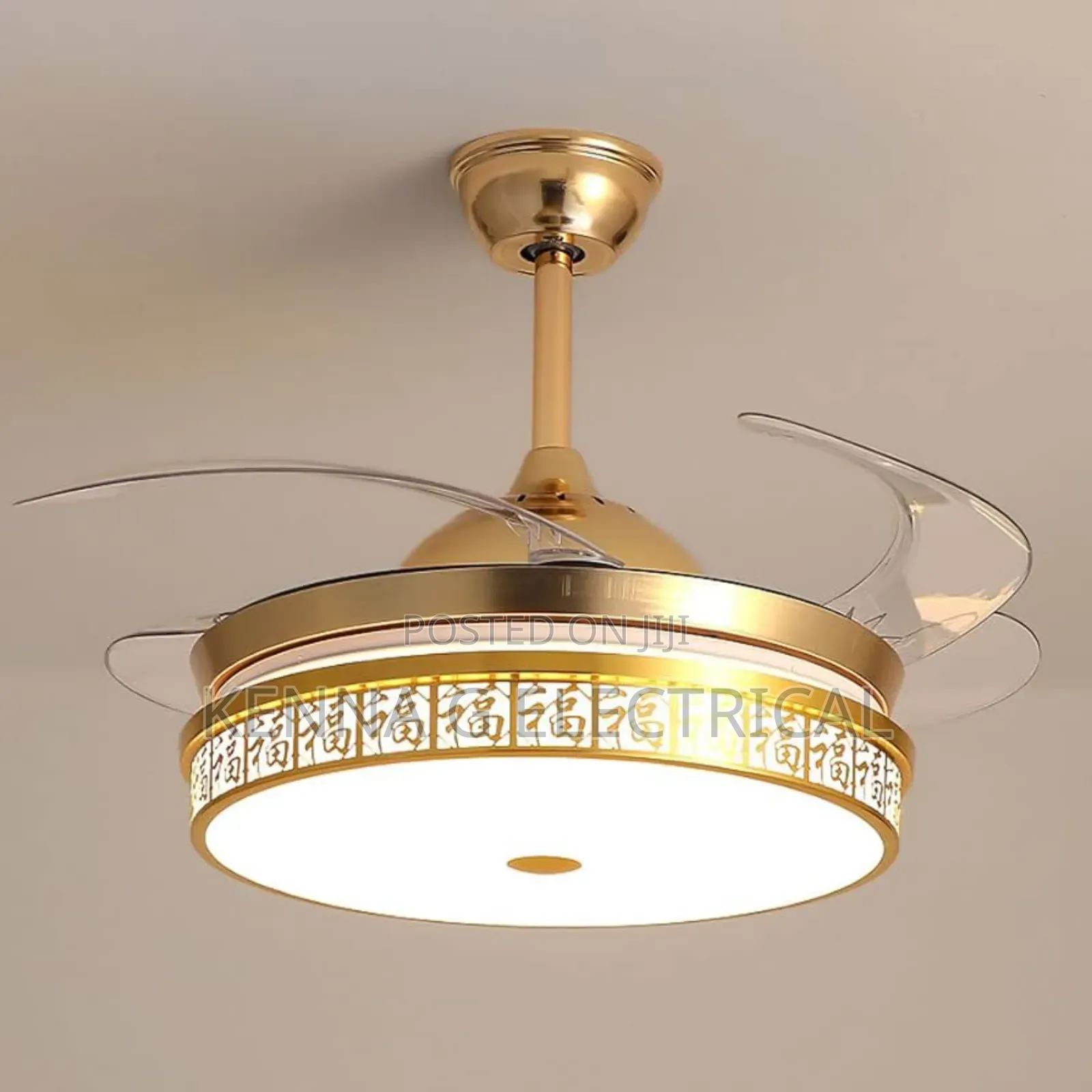 Modern Classical Led Bedroomled Light Indoor Ceiling Fan