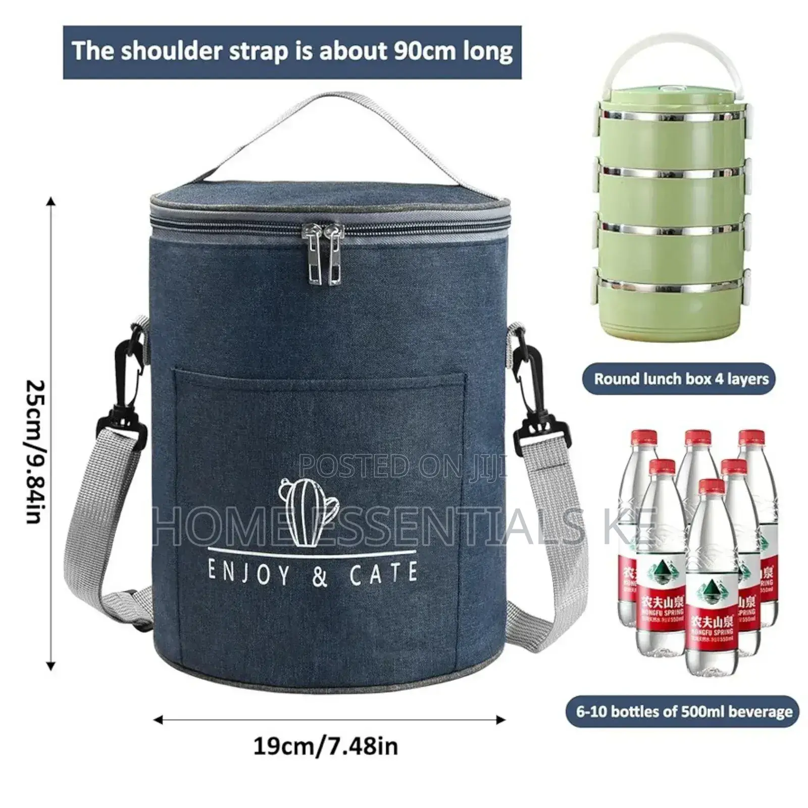 Insulated Round Lunch Bag 9l