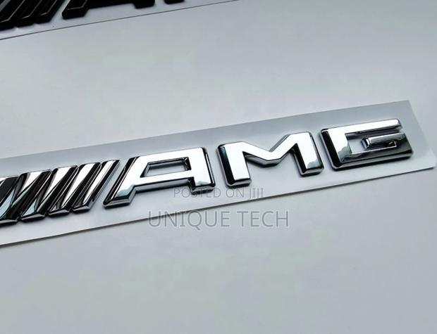 Silver Amg Mercedes Car Emblem Logo
