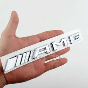 Amg Silver Emblem Logo for Mercedes Vehicles