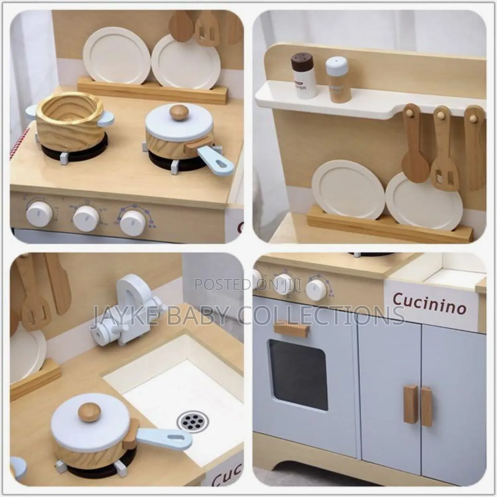 Cucinino Wooden Play Kitchen Set for Kids