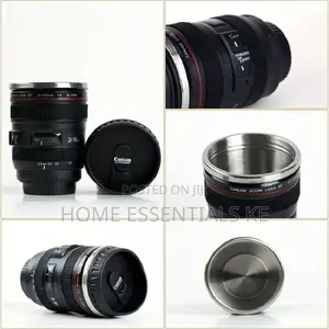 *Camera Lens Mug, 450ml Stainless Steel Cup, Travel Magic Mug