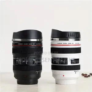 *Camera Lens Mug, 450ml Stainless Steel Cup, Travel Magic Mug