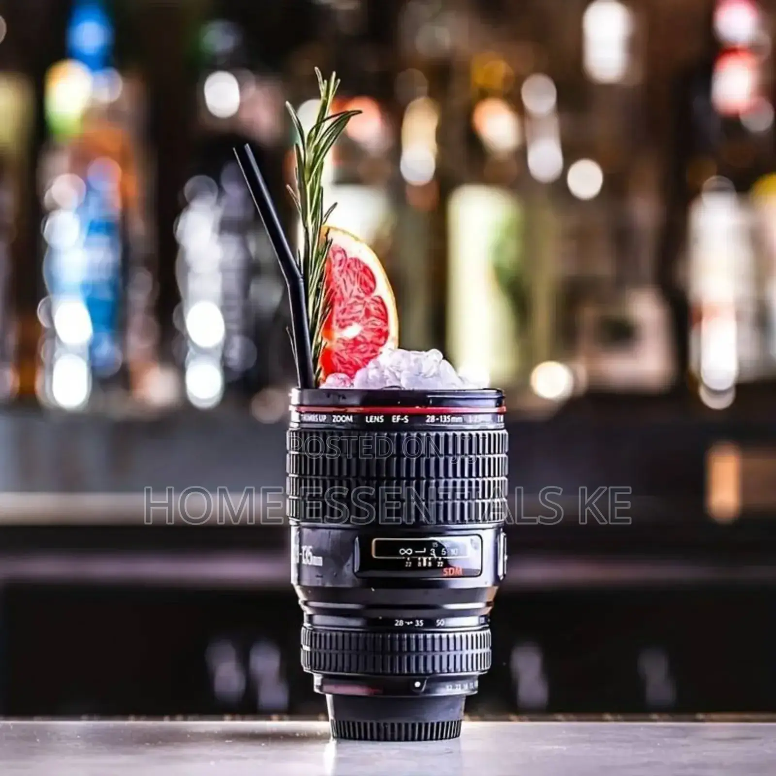 *Camera Lens Mug, 450ml Stainless Steel Cup, Travel Magic Mug