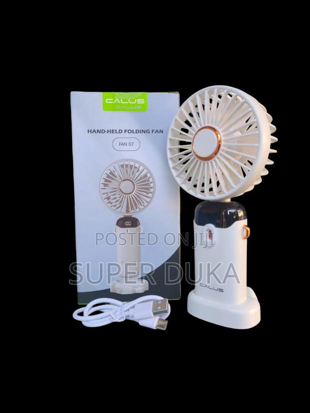 Fan 07.Calus Hand-held Folding.Rechargeable.Portable.Digital Display