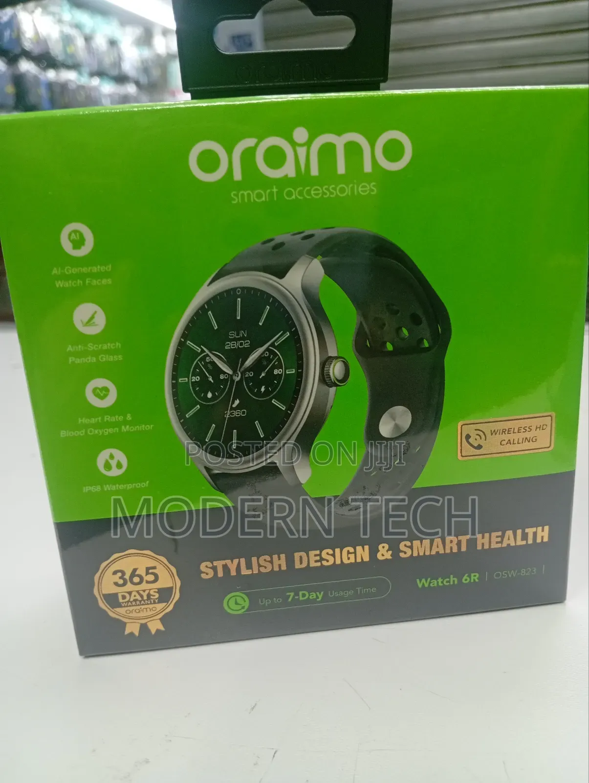 Oraimo Watch 6r Osw 823– Premium Amoled Smartwatch for Everyday Use