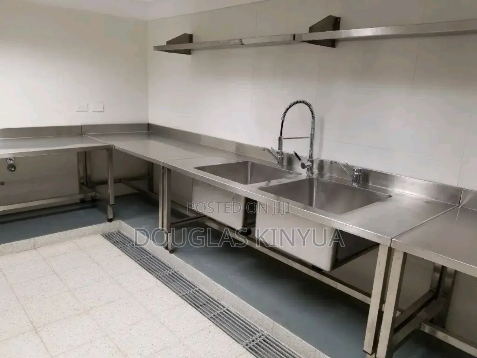 Stainless Steel Commercial Washing Sink Double Bowl(Deep Basin):
