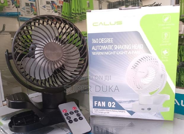 Fan 02.Rechargeable,Calus 360°Automatic Shaking.Remote Night Light