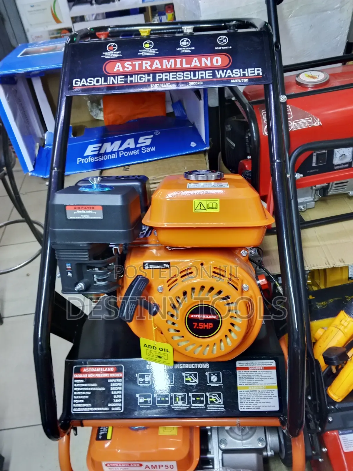 Astramilano Gasoline High Pressure Washer 3800psi