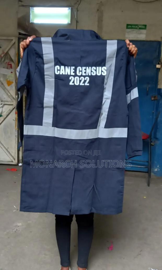 Blue Nitrile Dustcoat With Branding