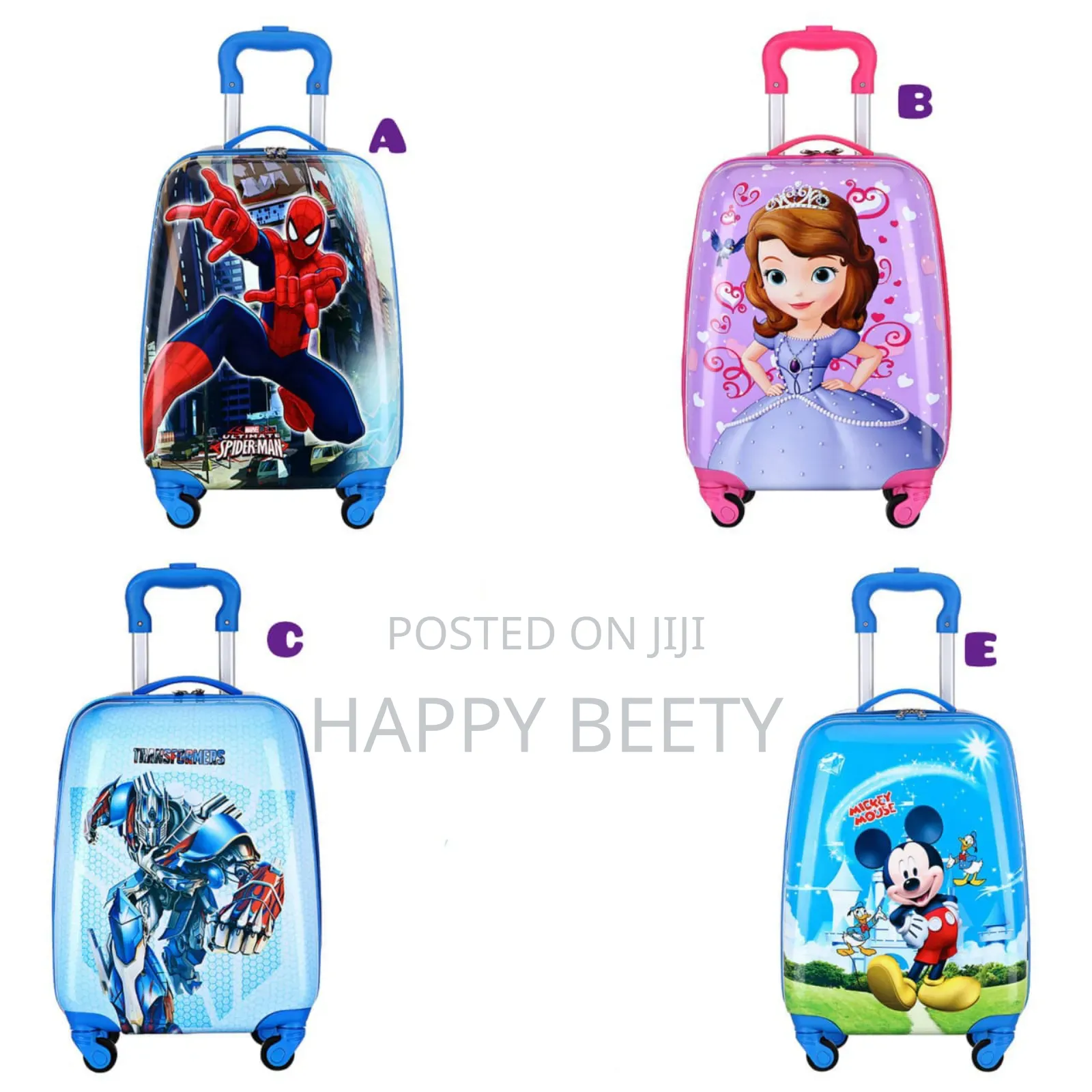 Cartoon Themed Kid's Trolley Bag