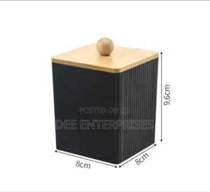 Black Multifunction Makeup Cotton Pad Storage Box