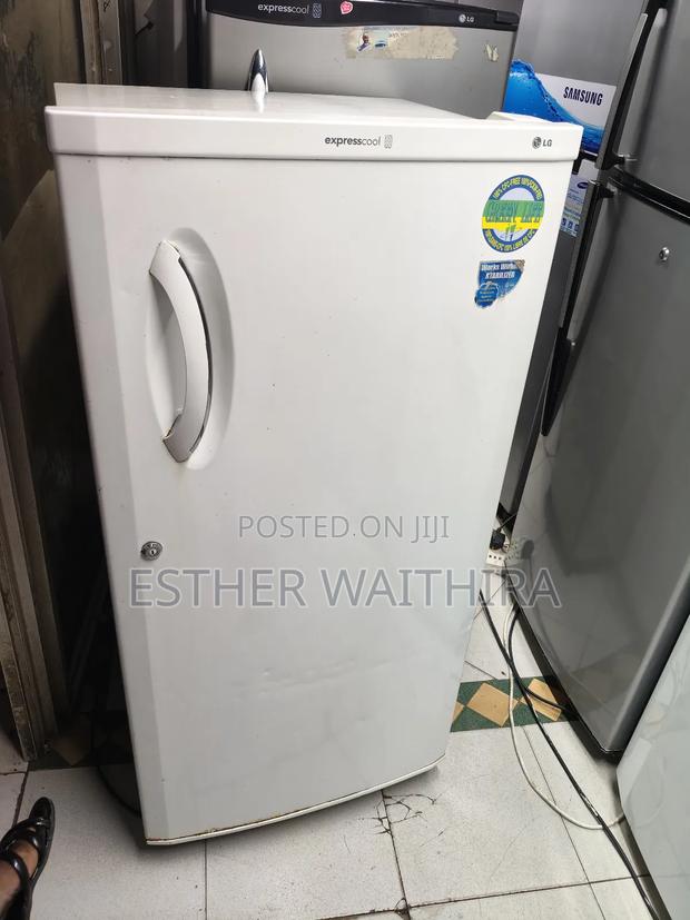 White Lg Single Door Refrigerator - main view