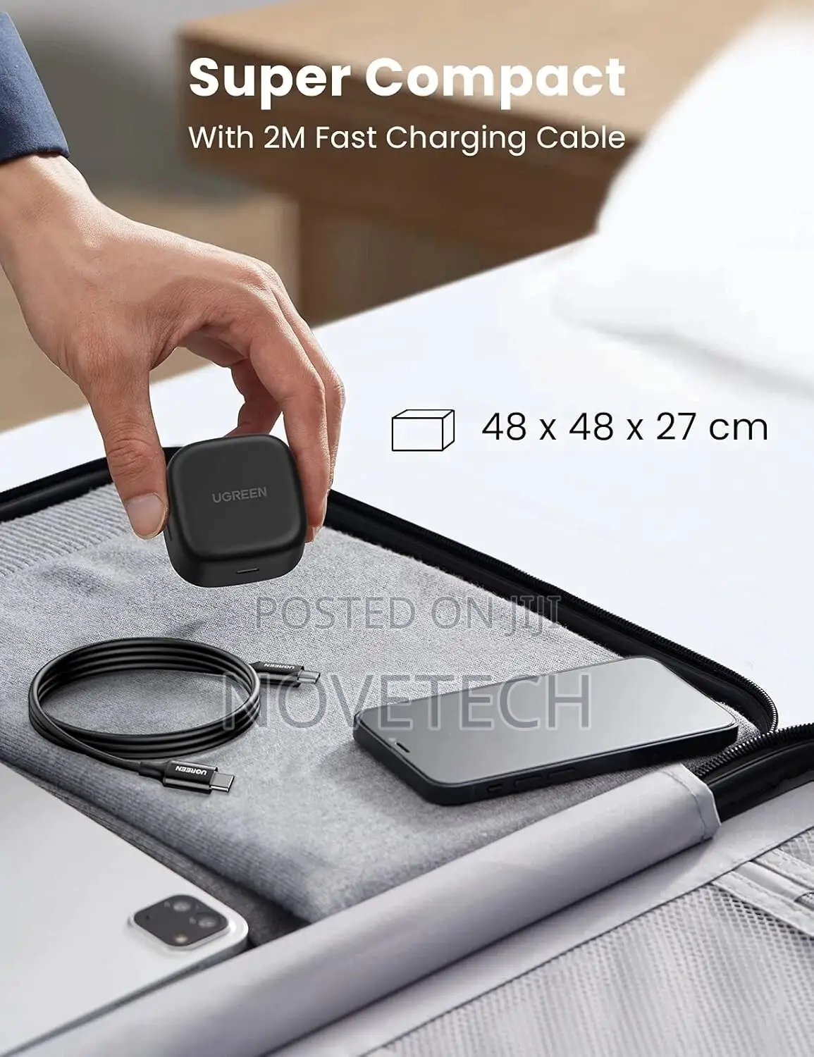 Ugreen 25w Usb C Charger Super Fast Pd Charger Cable Uk Black - Cd250