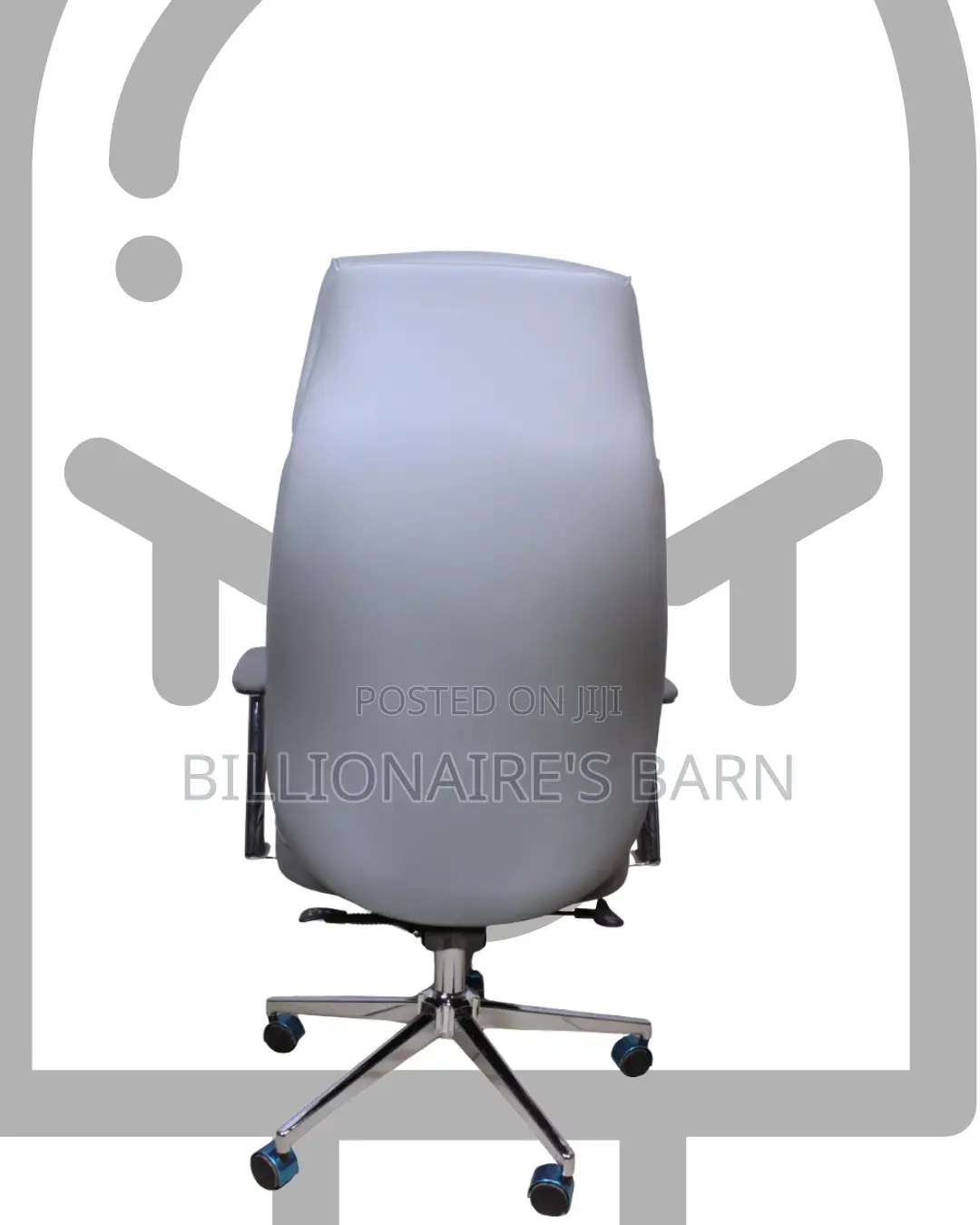 Grey Executive Leather Office Chair | Plush Tilt Lock Mechanism