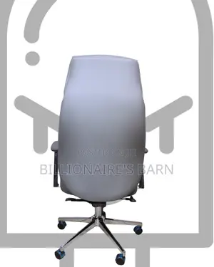 Grey Executive Leather Office Chair | Plush Tilt Lock Mechanism
