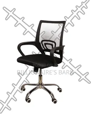 Sleek Secretarial Mesh Office Chair — Strong Stable Base
