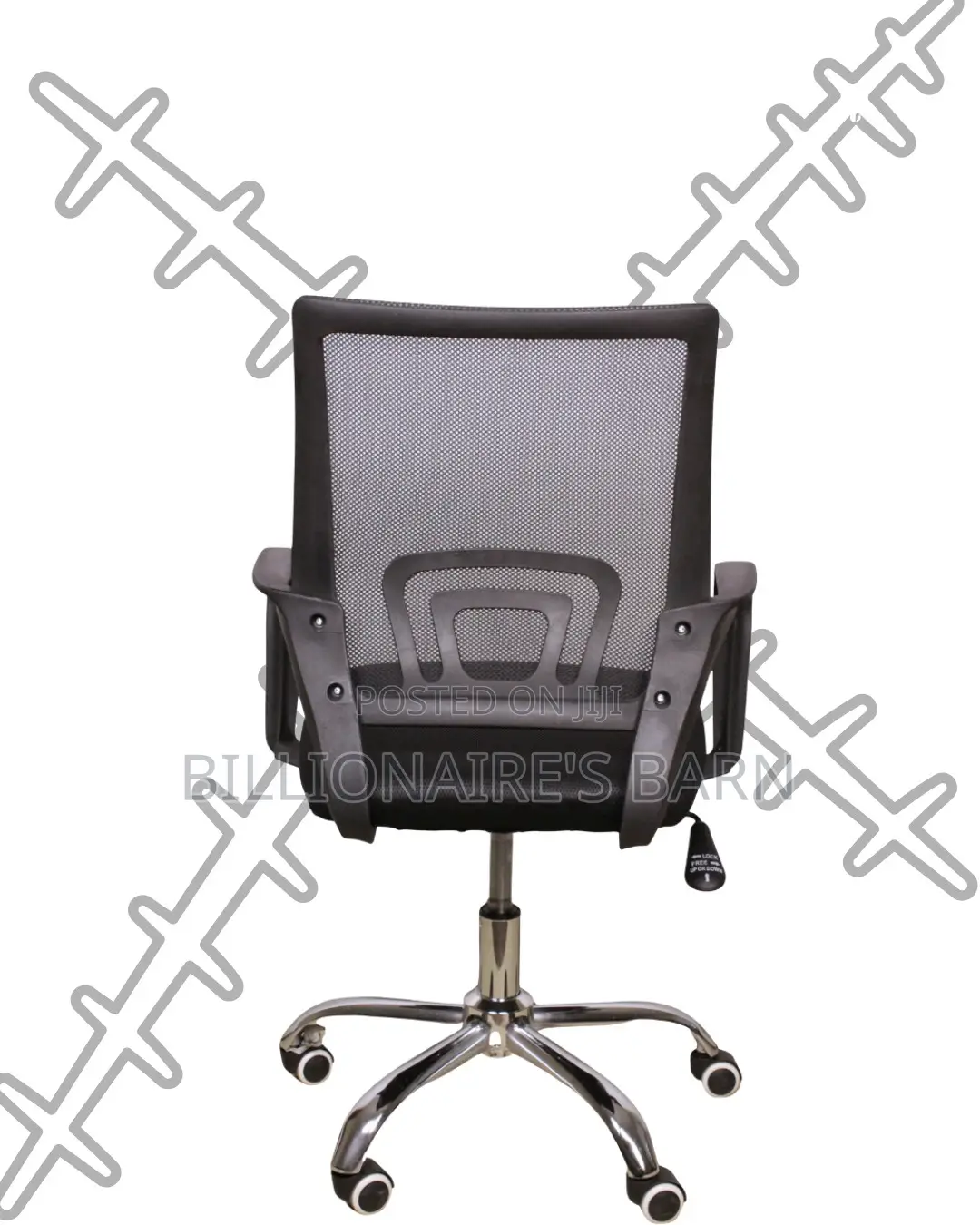 Sleek Secretarial Mesh Office Chair — Strong Stable Base